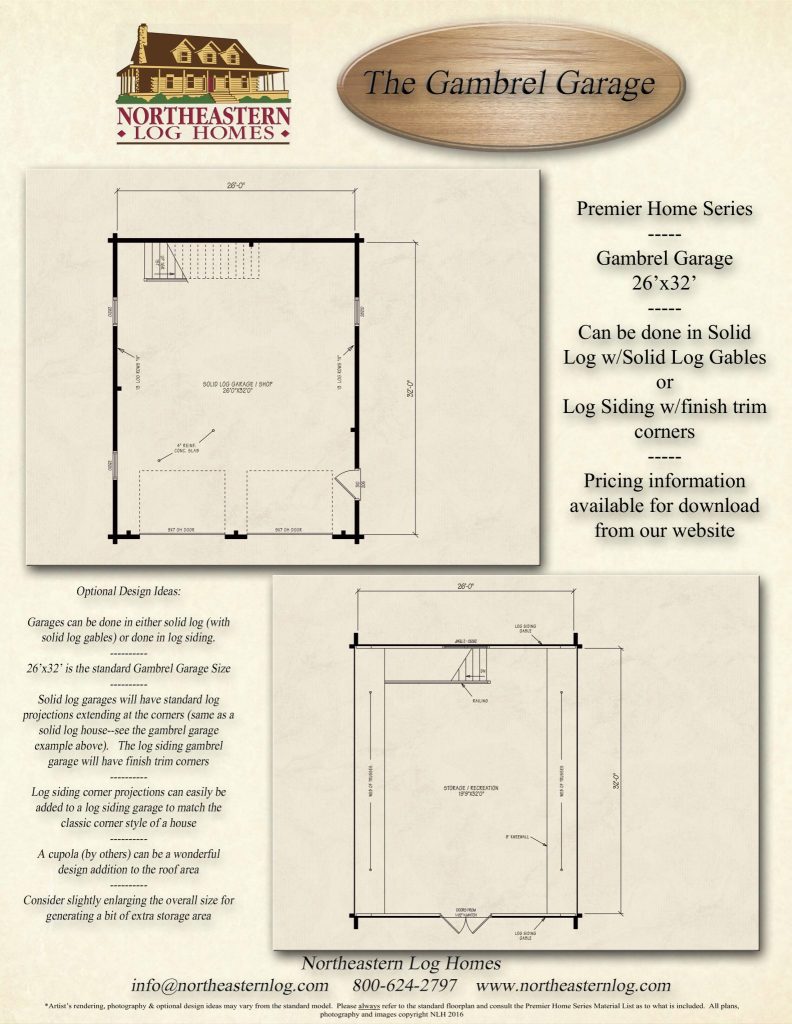 The Gambrel Garage photo | Northeastern Log Homes